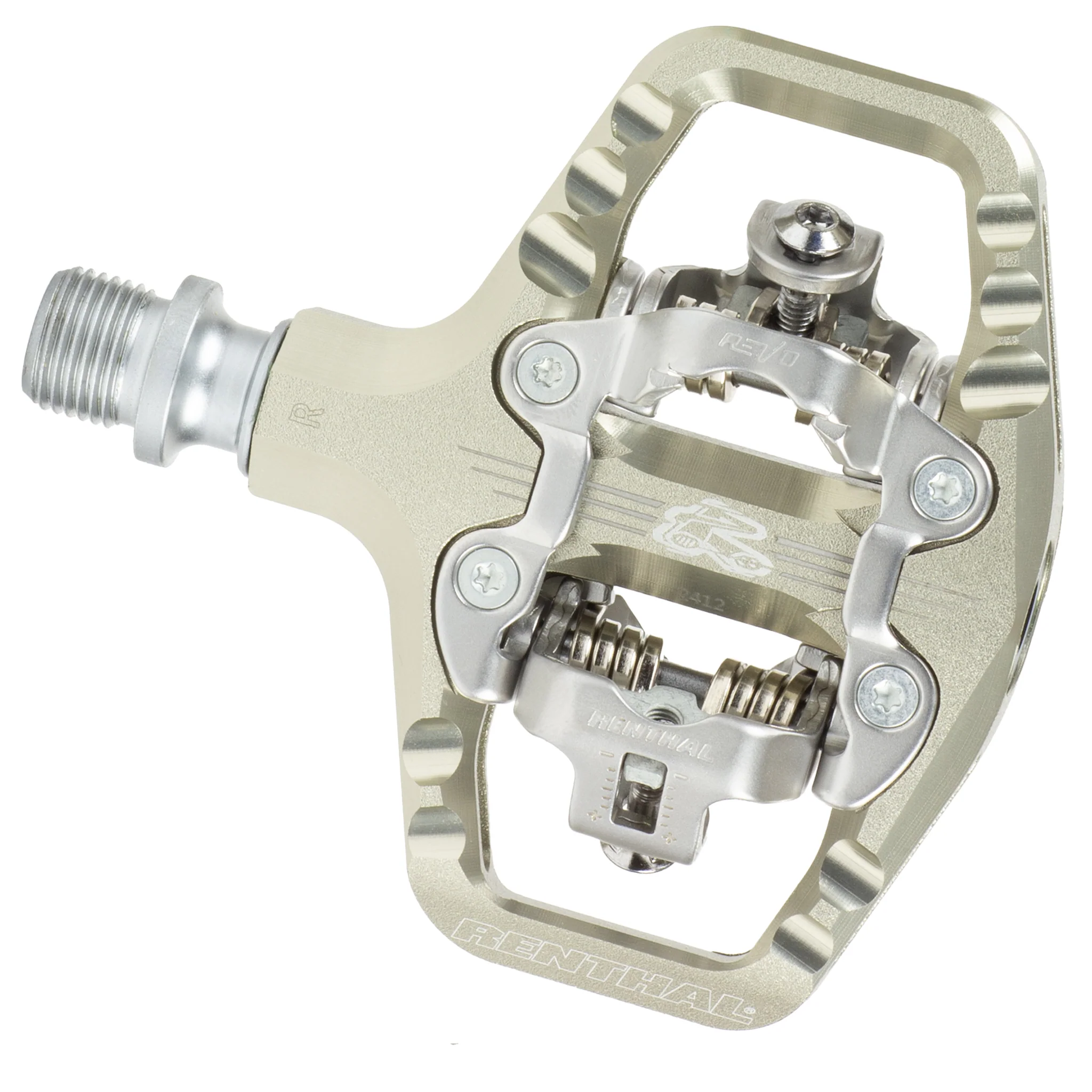 Renthal Revo-TRC Pedals - Dual Sided Clipless Platform Alloy 9/16" AluGold Shimano SPD