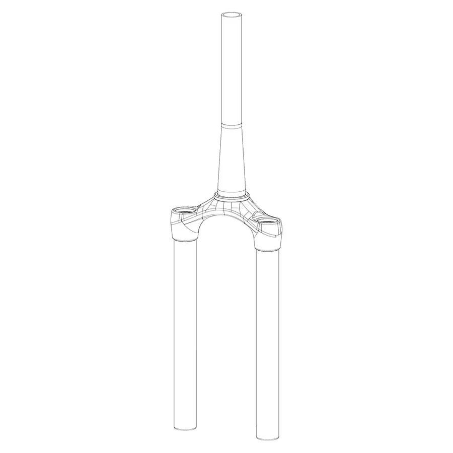 RockShox CSU - Reba Solo Air 27.5" Tapered Aluminum Steerer Diffusion BLK A7 130-150mm