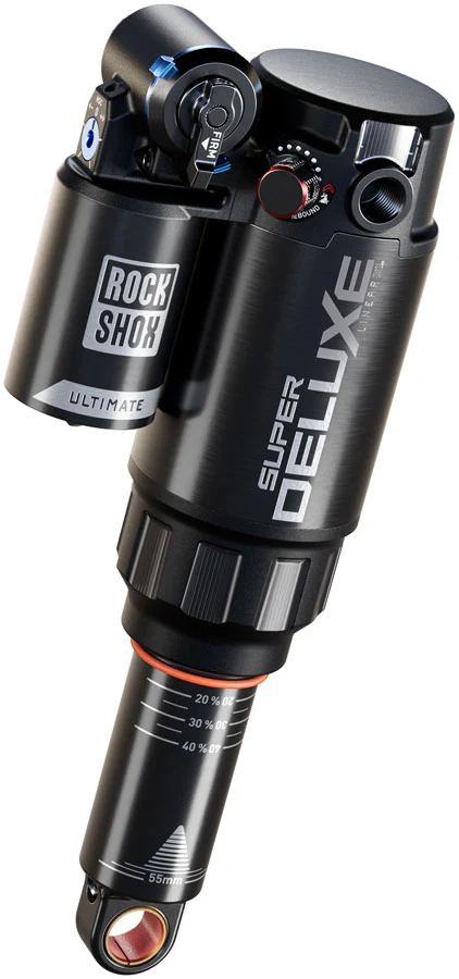 RockShox Super Deluxe Ultimate RC2T Rear Shock - 205 x 62.5mm Linear XL Air Token Loc 2 Reb 55 / Comp 34 L/O 45 Standard Trunnion D1