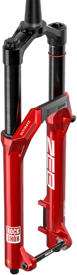 RockShox ZEB Ultimate Charger 3.2 RC2 Suspension Fork - 29" 180mm 15x110mm 44mm Offset Linear XL Air Spring Electric Red B1