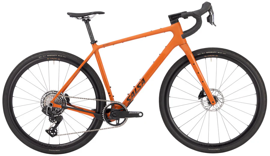 Salsa Flyway C DLX Force XPLR AXS 13 Bike - 700c Carbon Amber Medium