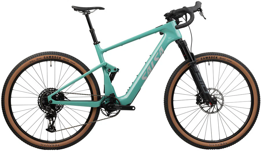 Salsa Wanderosa C Apex Eagle Ebike - 29" Carbon Sea Green X-Large