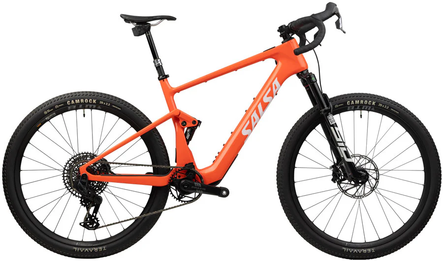 Salsa Wanderosa C Force X0 AXS Transmission Ebike - 29" Carbon Coral X-Large