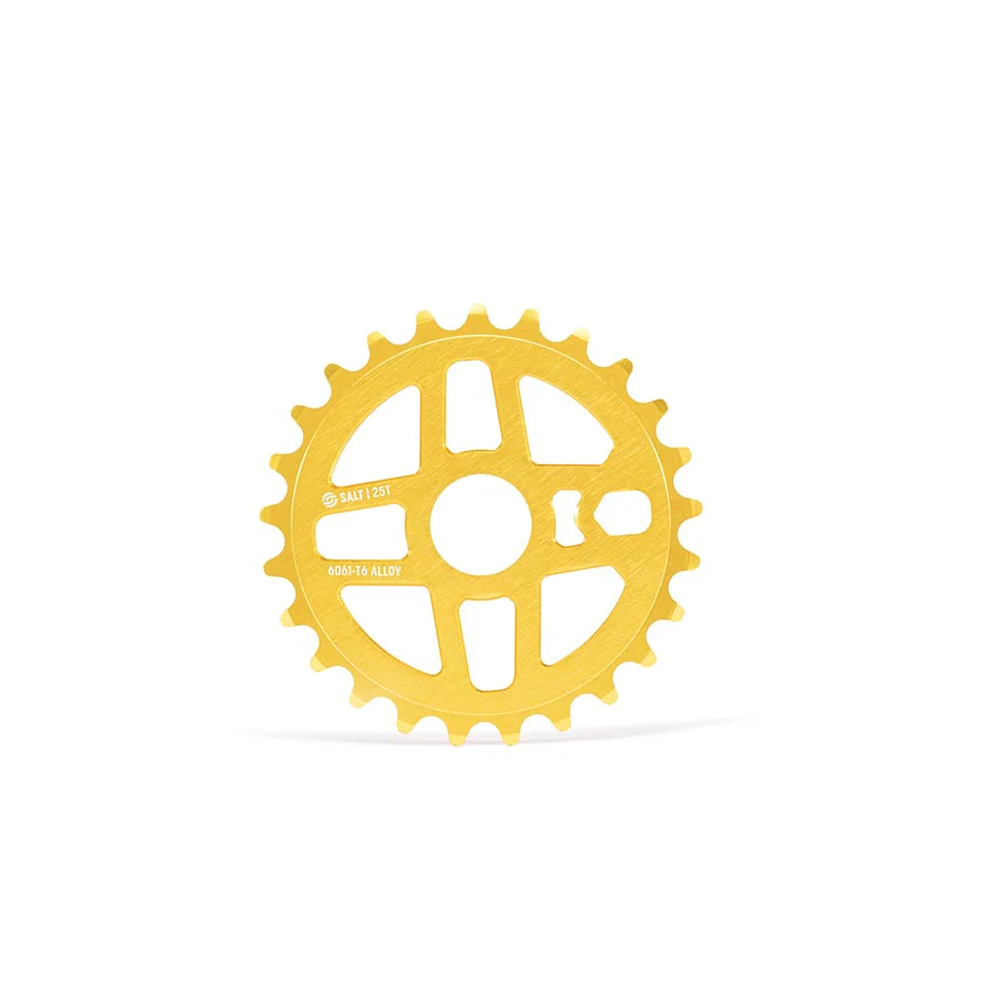 Salt Pro Chainring Teeth: 25 6061-T6 Aluminum Gold