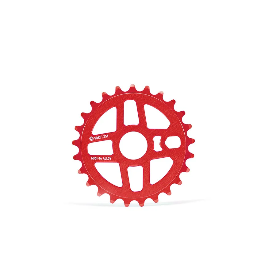 Salt Pro Chainring Teeth: 25 6061-T6 Aluminum Red