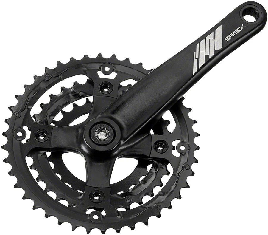 Samox AF26 Crankset - 170mm 9-Speed 44/32/22t 104/64 BCD JIS Square Taper Spindle Interface Spindle Bolts Sold Separate BLK