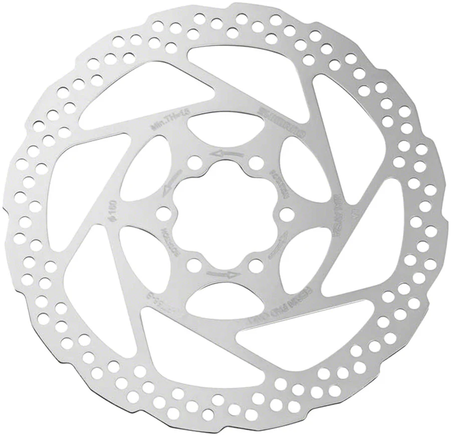 Shimano Deore SM-RT56-SP Disc Brake Rotor - 160mm 6-Bolt For Resin Pads Only Silver