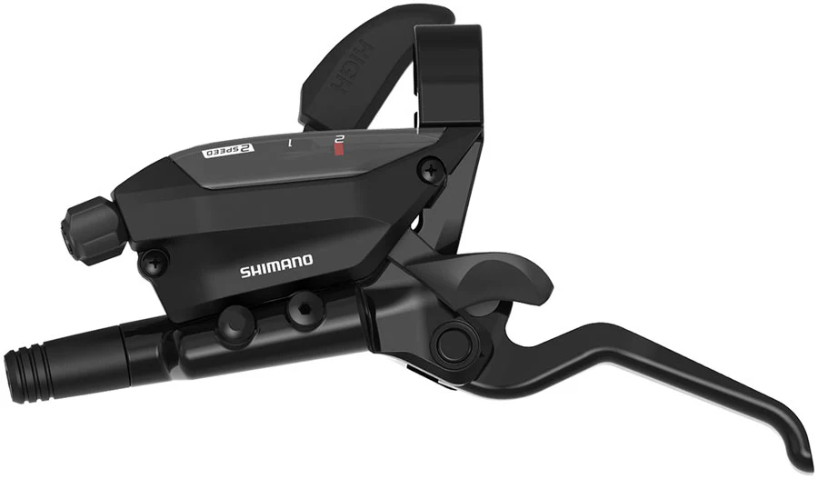 Shimano ST-EF515-2L EZ Fire Plus Shift/Brake Lever - Left 2x Shift Optical Gear Display For Hydraulic Disc Brake BLK