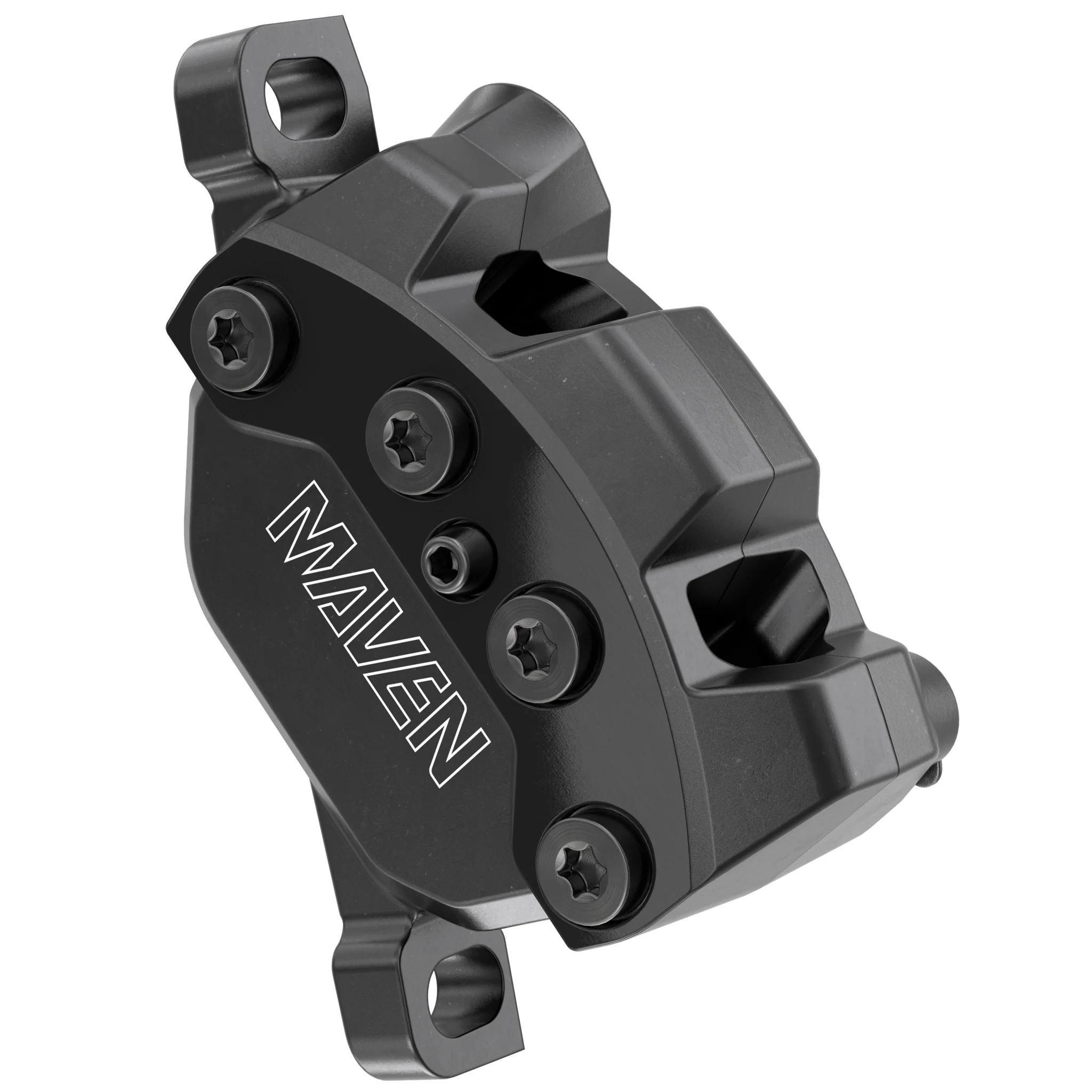 SRAM Maven Silver Disc Brake Caliper Assembly - Front/Rear Post Mount 4-Piston BLK B1