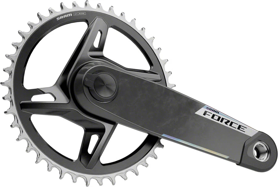 SRAM Force 1x XPLR AXS Power Meter Wide Crankset - 165mm 12/13-Speed 42t 8-Bolt Direct Mount DUB PM Spindle Carbon E1 - Image 3