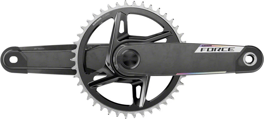 SRAM Force 1x XPLR AXS Power Meter Wide Crankset - 170mm 12/13-Speed 42t 8-Bolt Direct Mount DUB PM Spindle Carbon E1 - Image 2