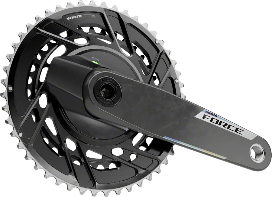 SRAM Force AXS Power Meter Crankset - 172.5mm 12-Speed 50/37t Thread Mount 8-Bolt PM Spider DUB Spindle Carbon E1 - Image 2