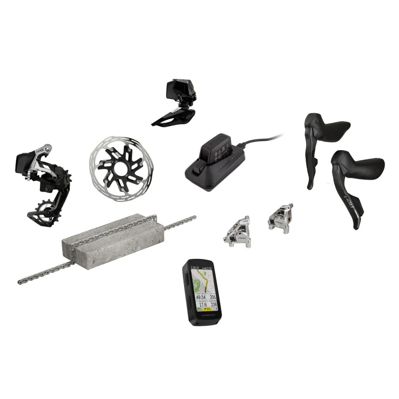 SRAM Red eTap AXS Road Groupset - 2x12-Speed HRD Shift/Brake Levers FM Calipers CL Rotors Chain F/R Derailleurs Hammerhead Karoo E1