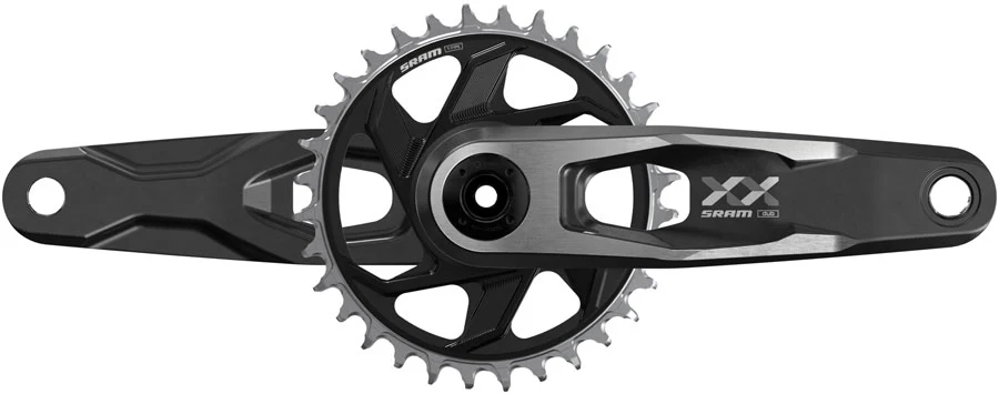 SRAM XX Downhill T-Type Crankset - 150mm 7-Speed 34t 6mm Offset Chainring Direct Mount 56.5mm Chainline DUB DH Spindle BLK