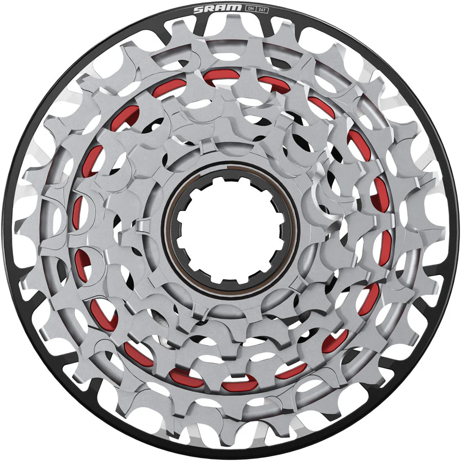 SRAM XX Downhill XS-797 T-Type Cassette - 7-Speed 10-24t For XD Driver Silver