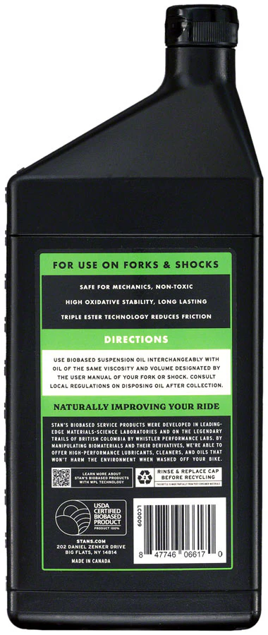 Stan's Biobased Suspension Oil - 10WT 1L - Image 3