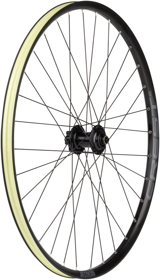 Stan's Crest S2 Front Wheel - 27.5" QR x 100mm 6-Bolt Black 32H - Image 2