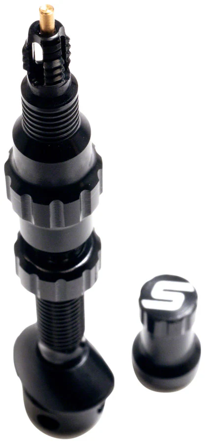 Stan's Tubeless Exo-Core Valve Stems - Alloy Extra Tall Black Pair - Image 2