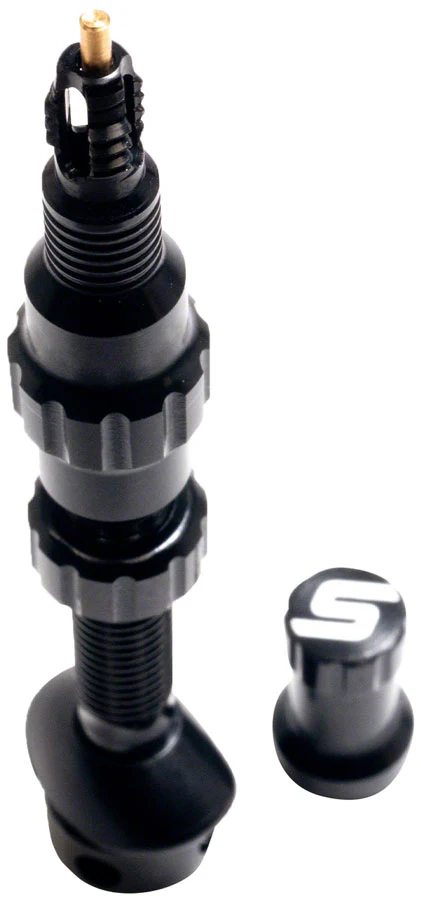 Stan's Tubeless Exo-Core Valve Stems - Alloy Tall Black Pair - Image 2