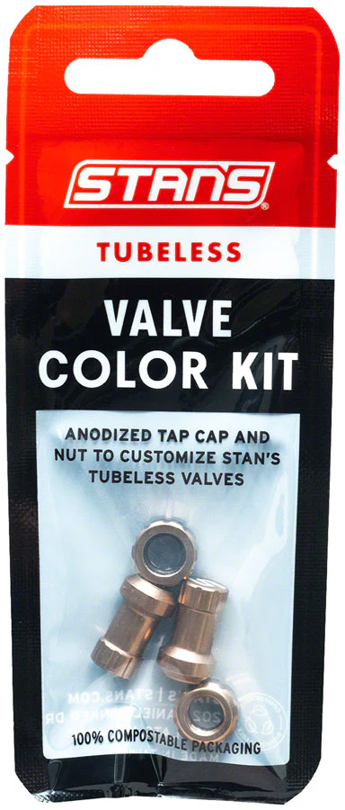 Stan's Tubeless Valve Stem Cap Color Kit - Copper Pair - Image 3