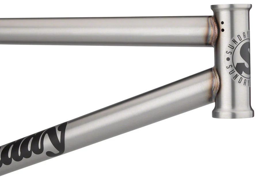Sunday Discovery BMX Frame - 21" TT Matte Raw - Image 2