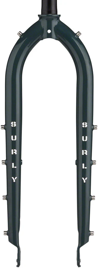Surly Cocktail Fork - 27.5" / 29" QRx100mm 1-1/8" Straight Steerer 445mm Axle To Crown Steel Orlok's Shadow - Image 2