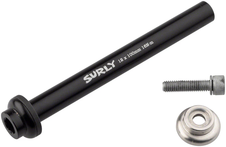 Surly Front Thru-Axle - 12x100 mm Chromoly Black - Image 2
