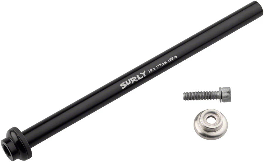 Surly Rear Thru-Axle - 12x177 mm Chromoly Black - Image 2
