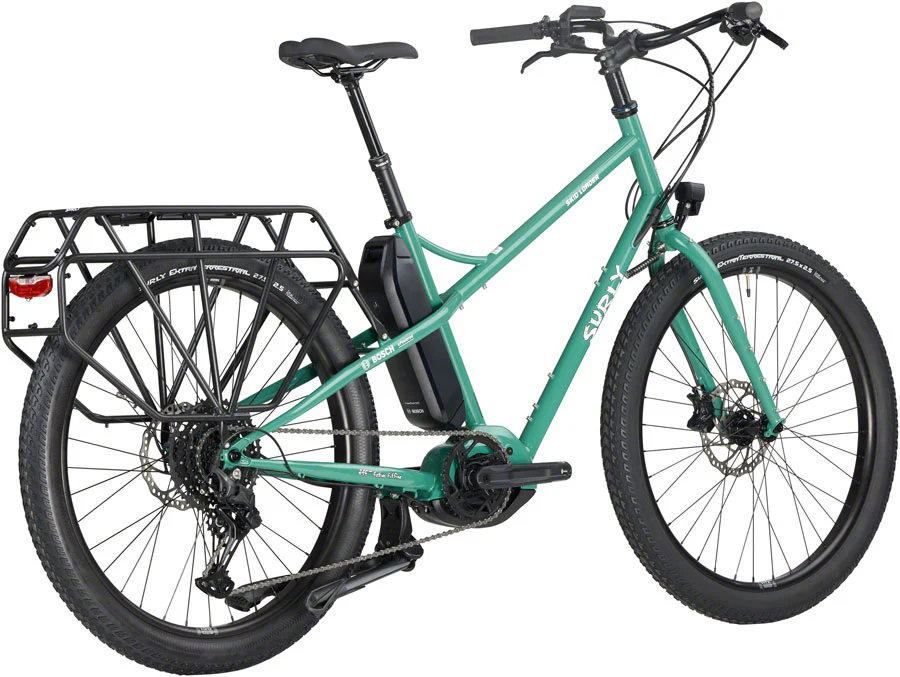 Surly Skid Loader Cargo Ebike - 27.5'' Steel Illegal Smile Green Medium - Image 3