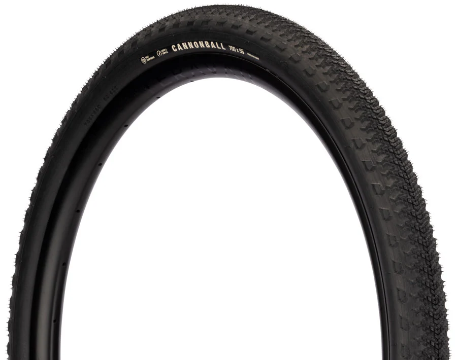 Teravail Cannonball Tire - 700 x 55 Tubeless Folding BLK Durable Fast Compound