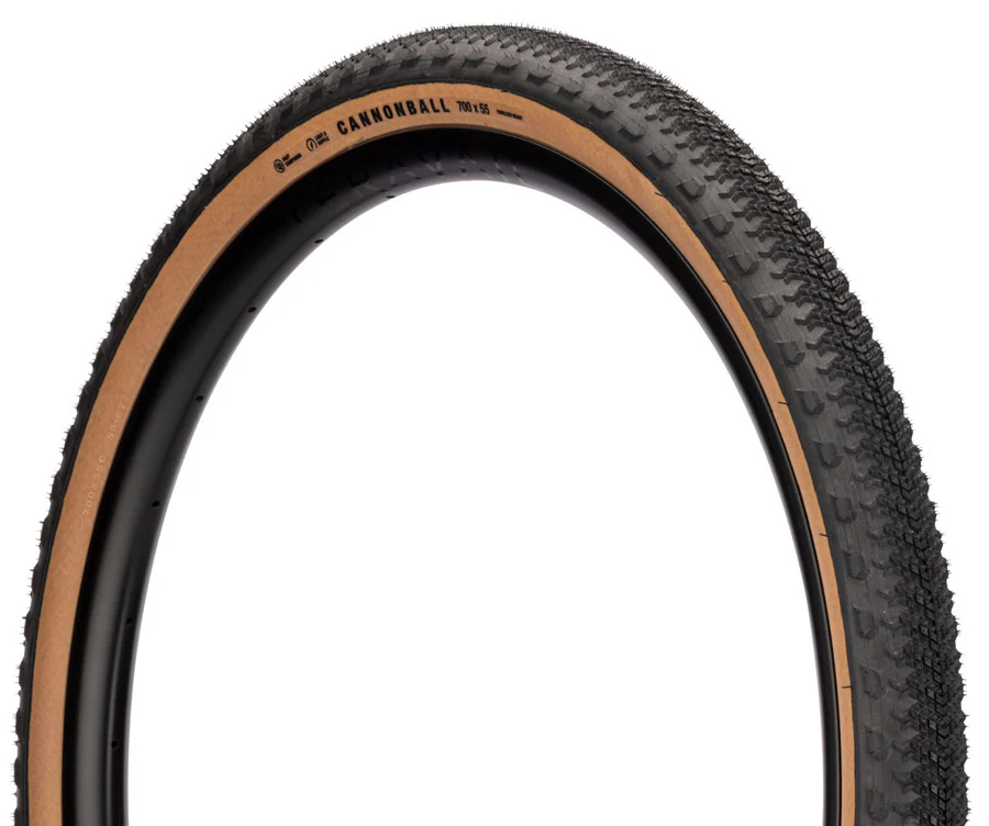 Teravail Cannonball Tire - 700 x 55 Tubeless Folding Tan Durable Fast Compound