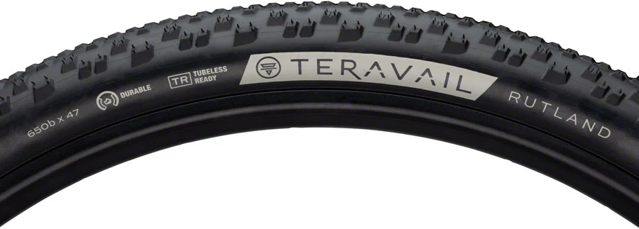Teravail Rutland Tire - 650b x 47 Tubeless Folding BLK Durable Fast Compound - Image 2