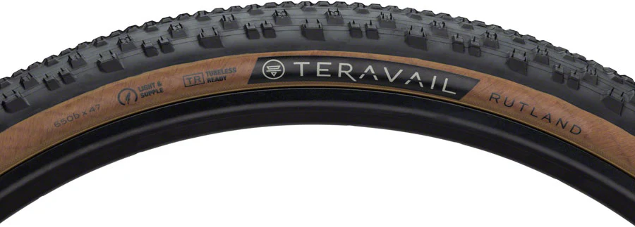 Teravail Rutland Tire - 650b x 47 Tubeless Folding Tan Light and Supple - Image 2