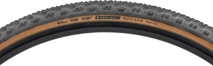 Teravail Rutland Tire - 700 x 35 Light and Supple Tan Fast Compound - Image 3