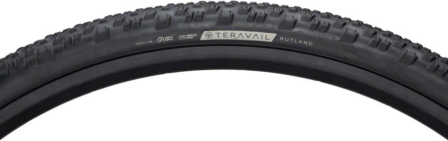 Teravail Rutland Tire - 700 x 38 Tubeless Folding BLK Durable Fast Compound - Image 2