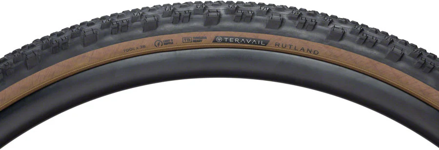Teravail Rutland Tire - 700 x 38 Tubeless Folding Tan Light and Supple - Image 2