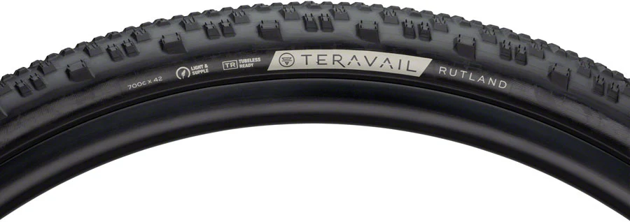 Teravail Rutland Tire - 700 x 42 Tubeless Folding Black Durable - Image 2