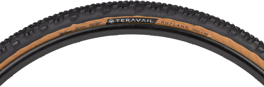 Teravail Rutland Tire - 700 x 42 Tubeless Folding Tan Durable - Image 3