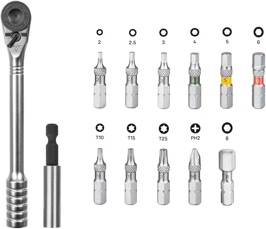 Topeak Ratchet Rocket Essential HD Multi -Tool - 12 Bits - Image 4