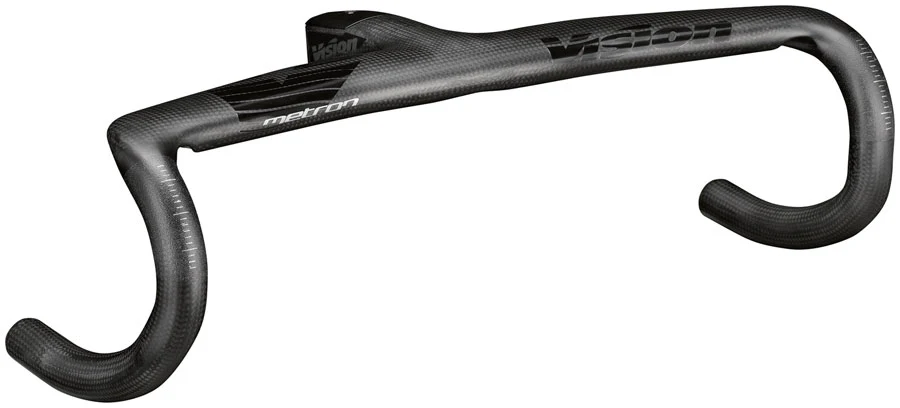 Vision Metron 5D ACR EVO Drop Handlebar 38cm Width 80mm Stem Length -6° Angle Integrated Carbon Design – BLK