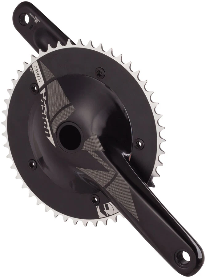 Vision NS Track Crankset 1x 49T Chainring 167.5mm Arm Length 144BCD 386EVO Spindle – BLK