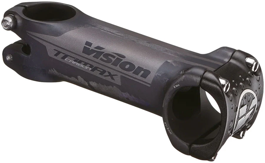Vision TriMax Carbon OS Stem 31.8mm Clamp Diameter 120mm Length ±6° Angle Oversized Design – Carbon