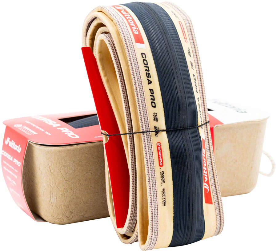Vittoria Corsa Pro Tire - 700 x 26 Clincher Folding BLK/Tan Graphene + Silica G2.0 - Image 4