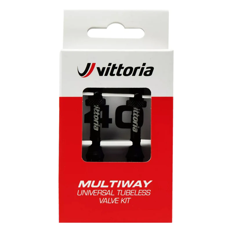 Vittoria Multiway Tubeless Valve Alloy Black 60mm (Pair)