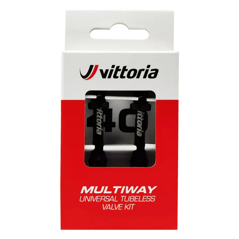 Vittoria Multiway Tubeless Valve Alloy Black 80mm (Pair)