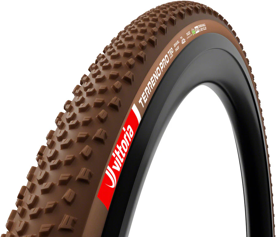 Vittoria Terreno Pro T60 Mixed Tire - 700 x 35 Tubeless Folding BLK/Brown Eco Gravel Race