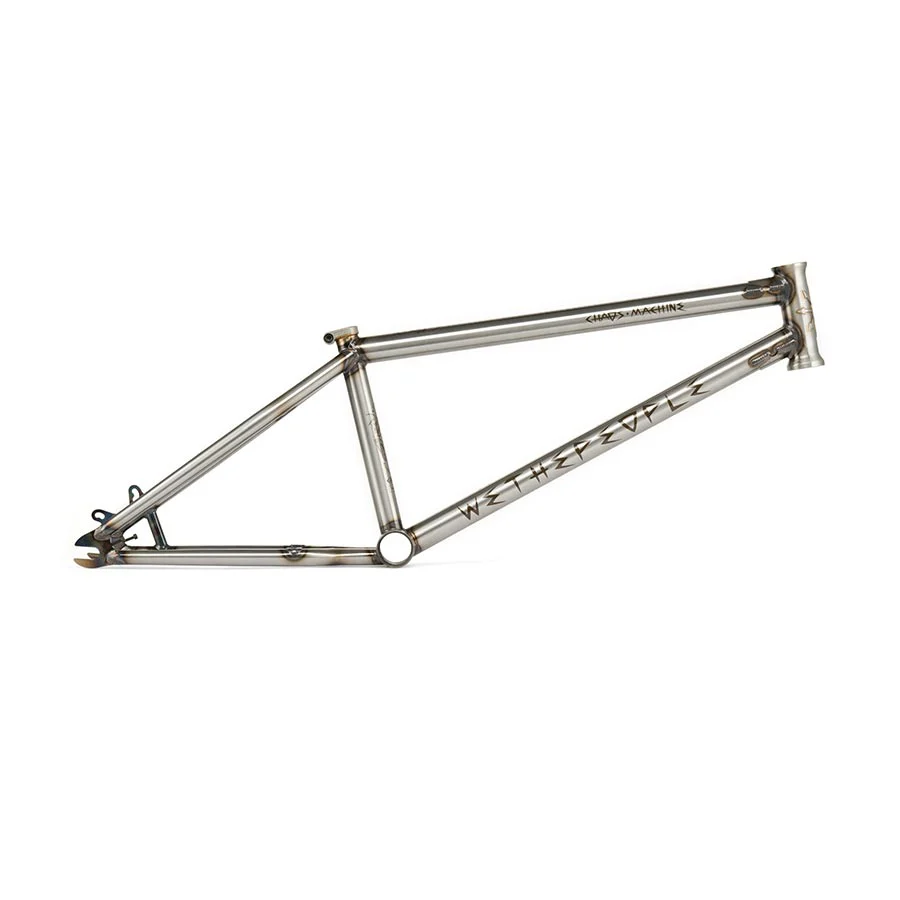 We The People Chaos Machine BMX Frame Glossy Raw 21.7''