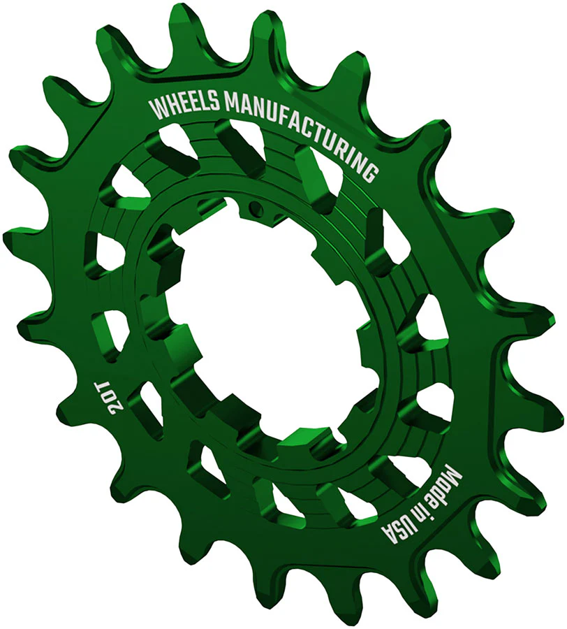Wheels Manufacturing SOLO HG Cog - 20t Fits SOLO-HG Kits Green - Image 2