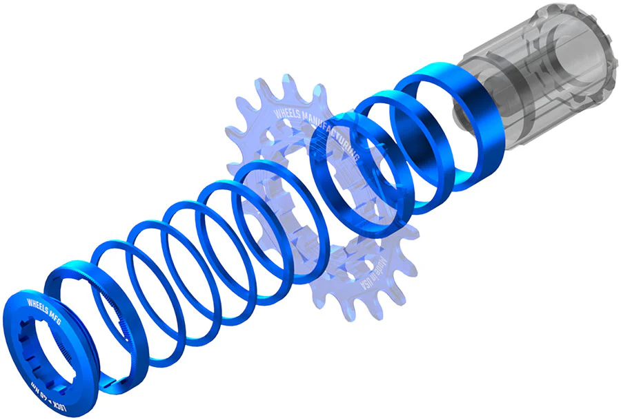 Wheels Manufacturing SOLO-HG Single Speed Conversion Kit - For HG Style Hubs Blue - Image 2