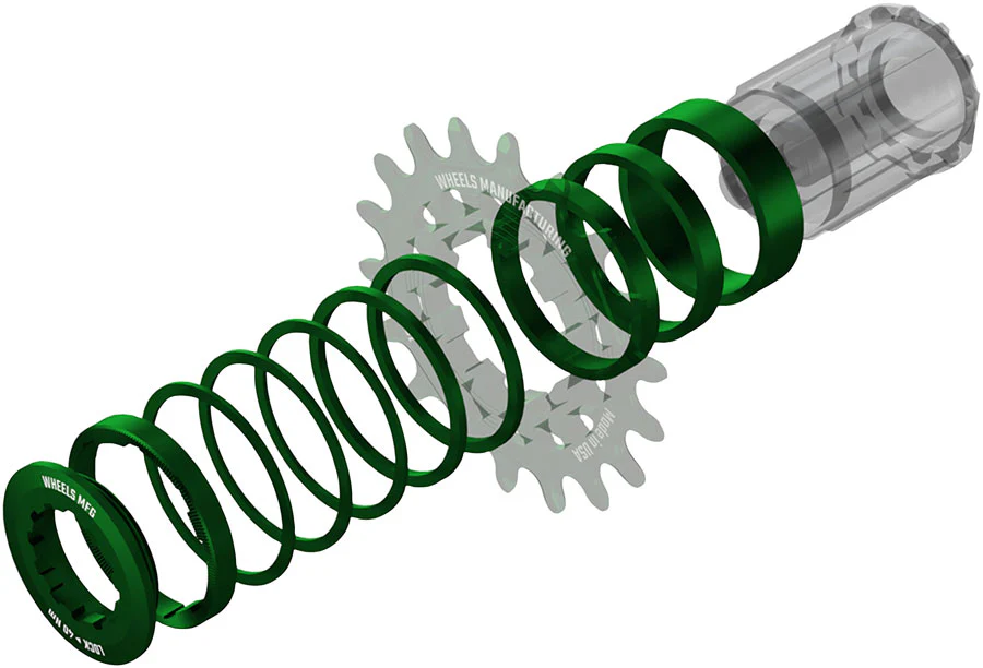 Wheels Manufacturing SOLO-HG Single Speed Conversion Kit - For HG Style Hubs Green - Image 2